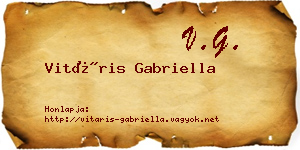 Vitáris Gabriella névjegykártya